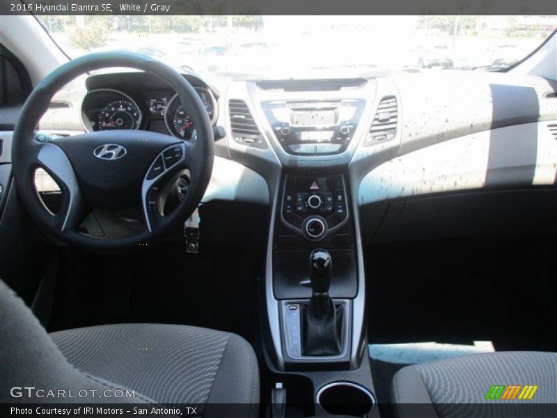 White / Gray 2016 Hyundai Elantra SE