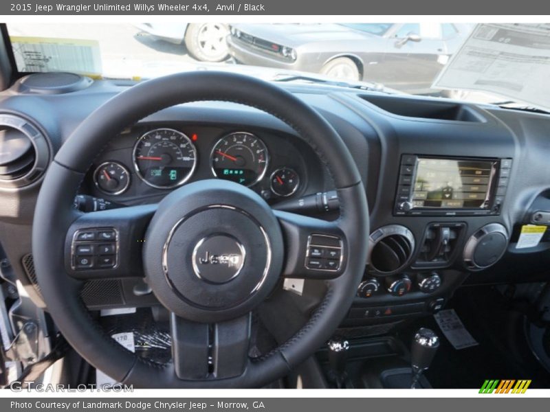 Anvil / Black 2015 Jeep Wrangler Unlimited Willys Wheeler 4x4