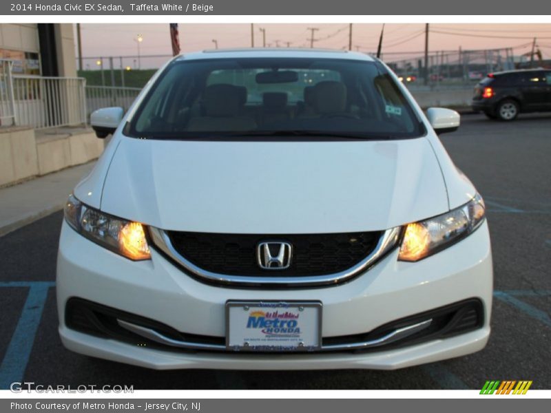 Taffeta White / Beige 2014 Honda Civic EX Sedan