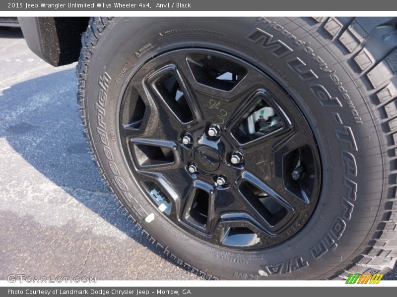Anvil / Black 2015 Jeep Wrangler Unlimited Willys Wheeler 4x4