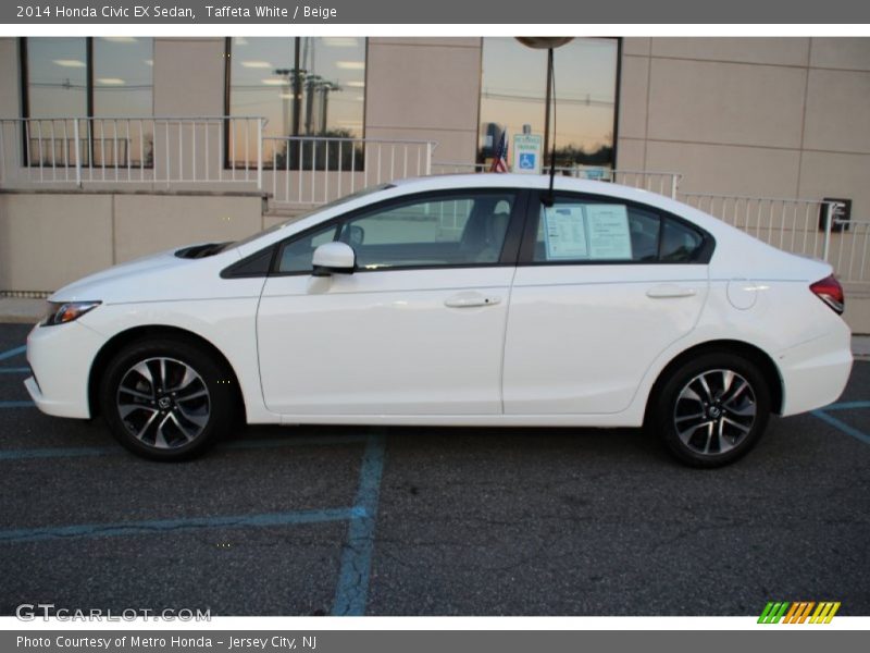 Taffeta White / Beige 2014 Honda Civic EX Sedan