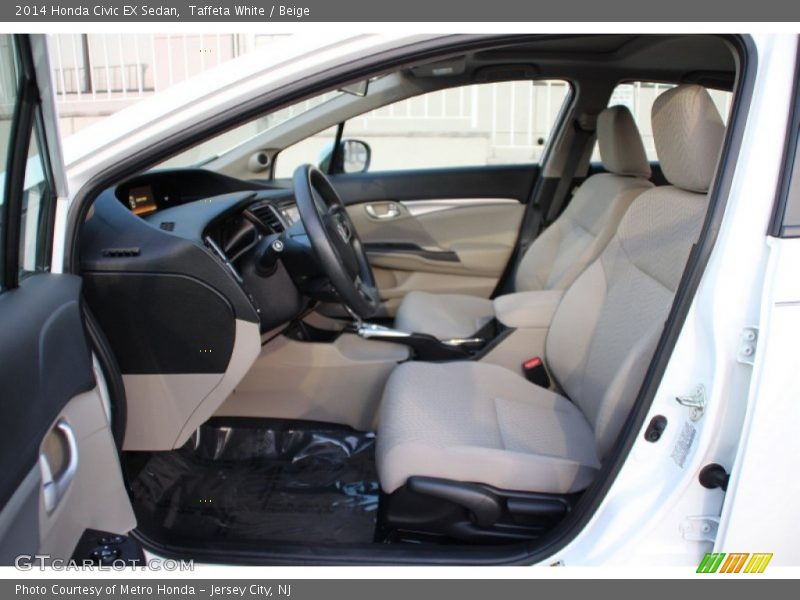 Taffeta White / Beige 2014 Honda Civic EX Sedan