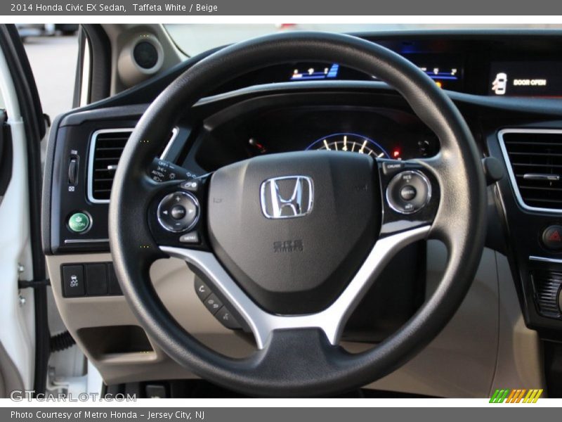 Taffeta White / Beige 2014 Honda Civic EX Sedan