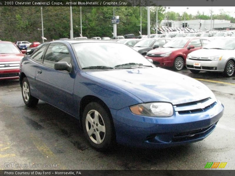 Arrival Blue Metallic / Graphite Gray 2003 Chevrolet Cavalier LS Coupe