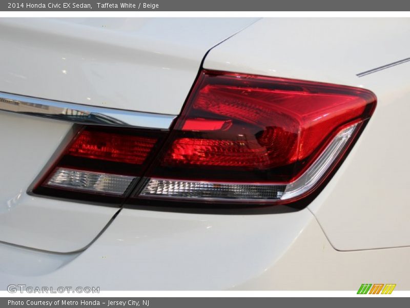 Taffeta White / Beige 2014 Honda Civic EX Sedan