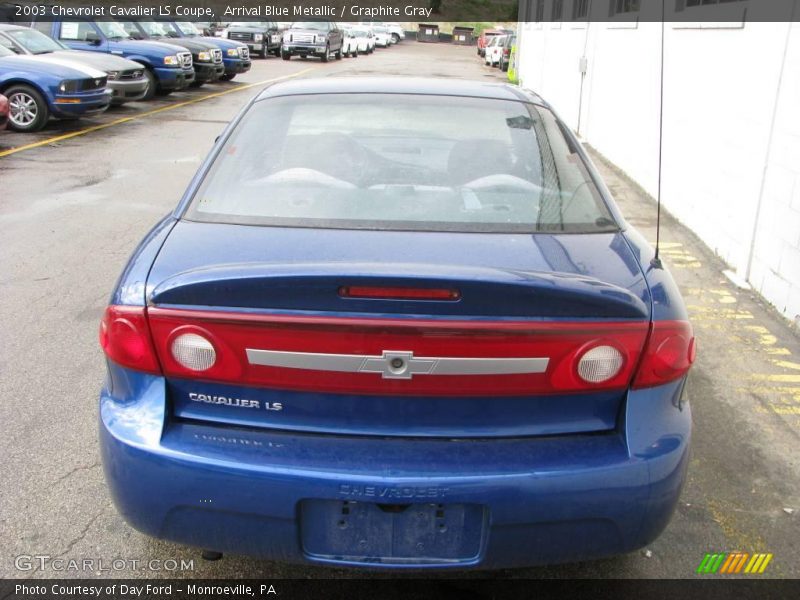 Arrival Blue Metallic / Graphite Gray 2003 Chevrolet Cavalier LS Coupe