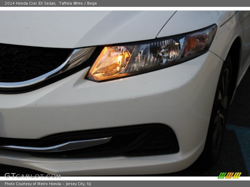 Taffeta White / Beige 2014 Honda Civic EX Sedan