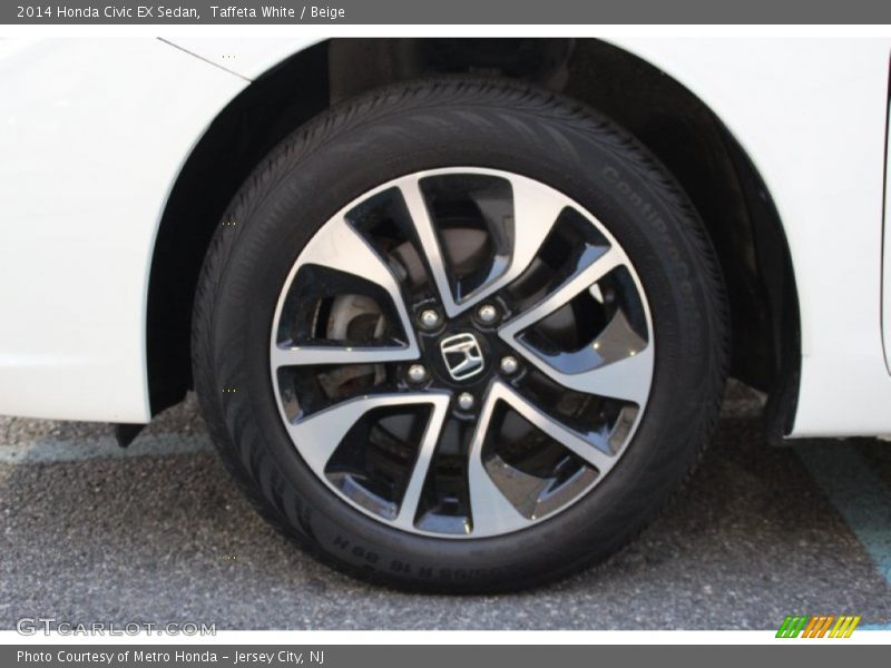 Taffeta White / Beige 2014 Honda Civic EX Sedan
