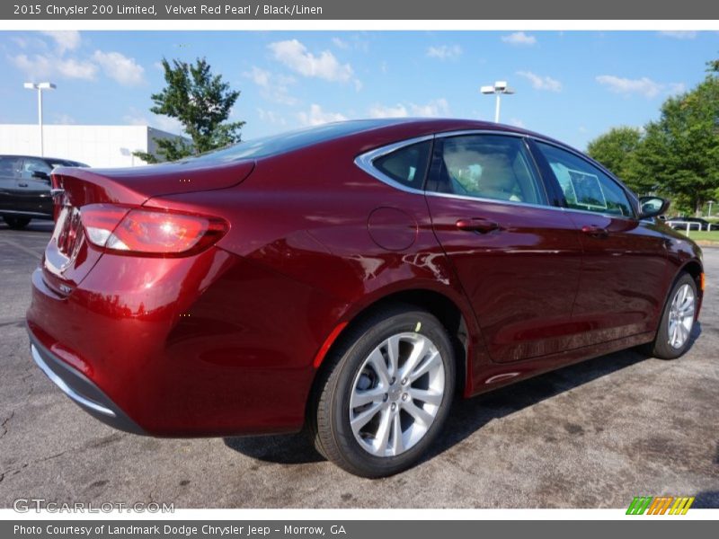 Velvet Red Pearl / Black/Linen 2015 Chrysler 200 Limited