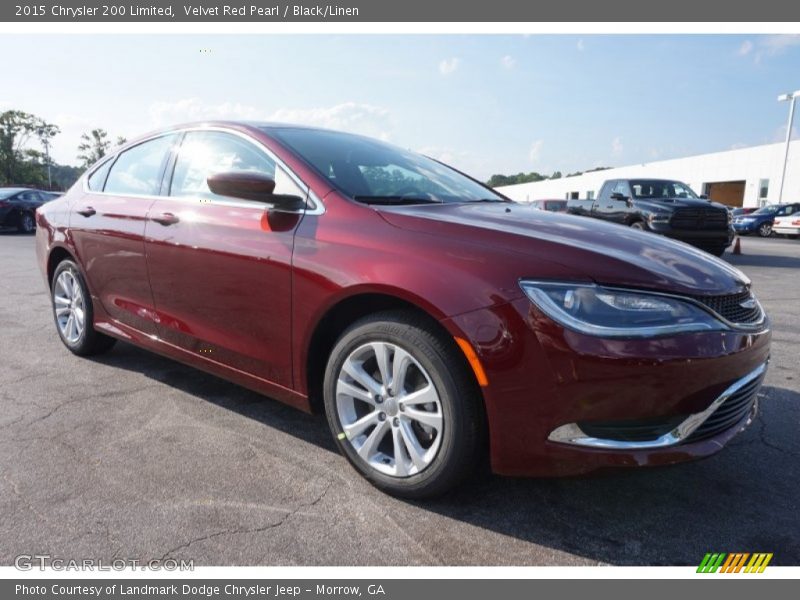 Velvet Red Pearl / Black/Linen 2015 Chrysler 200 Limited