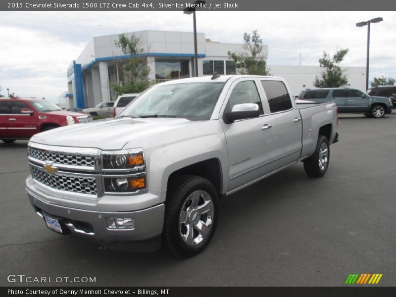 Silver Ice Metallic / Jet Black 2015 Chevrolet Silverado 1500 LTZ Crew Cab 4x4