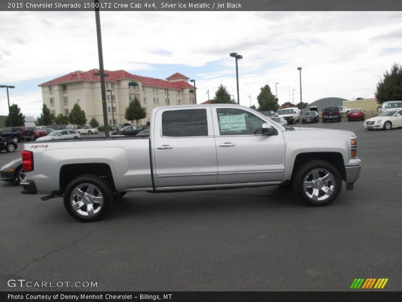 Silver Ice Metallic / Jet Black 2015 Chevrolet Silverado 1500 LTZ Crew Cab 4x4