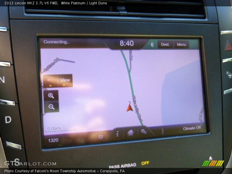 White Platinum / Light Dune 2013 Lincoln MKZ 3.7L V6 FWD