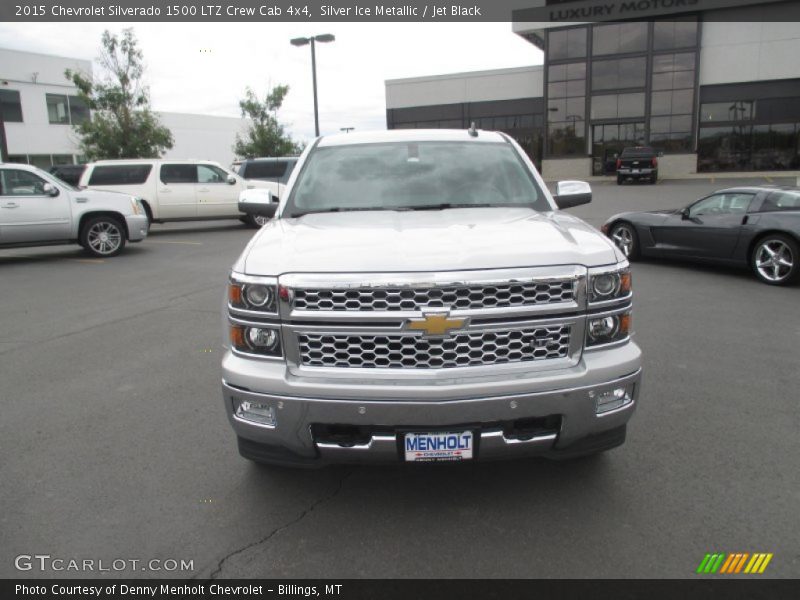 Silver Ice Metallic / Jet Black 2015 Chevrolet Silverado 1500 LTZ Crew Cab 4x4