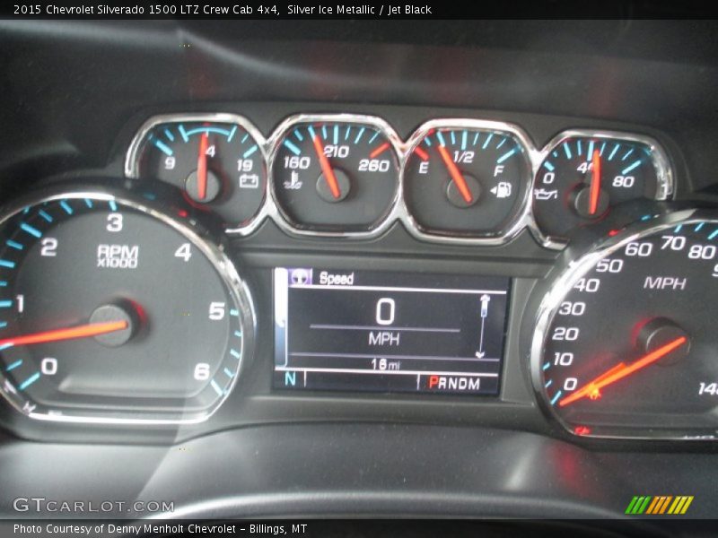 Silver Ice Metallic / Jet Black 2015 Chevrolet Silverado 1500 LTZ Crew Cab 4x4