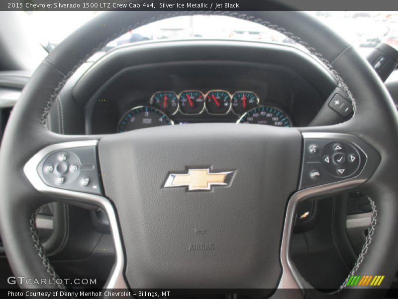 Silver Ice Metallic / Jet Black 2015 Chevrolet Silverado 1500 LTZ Crew Cab 4x4