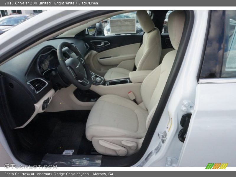 Bright White / Black/Linen 2015 Chrysler 200 Limited