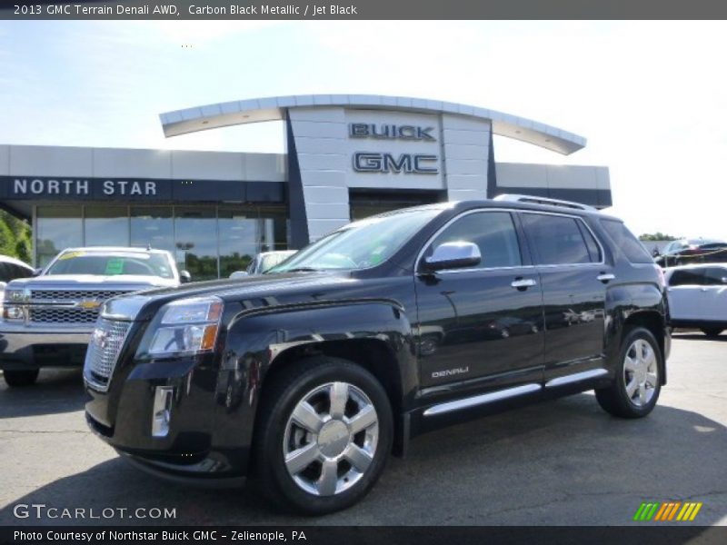 Carbon Black Metallic / Jet Black 2013 GMC Terrain Denali AWD