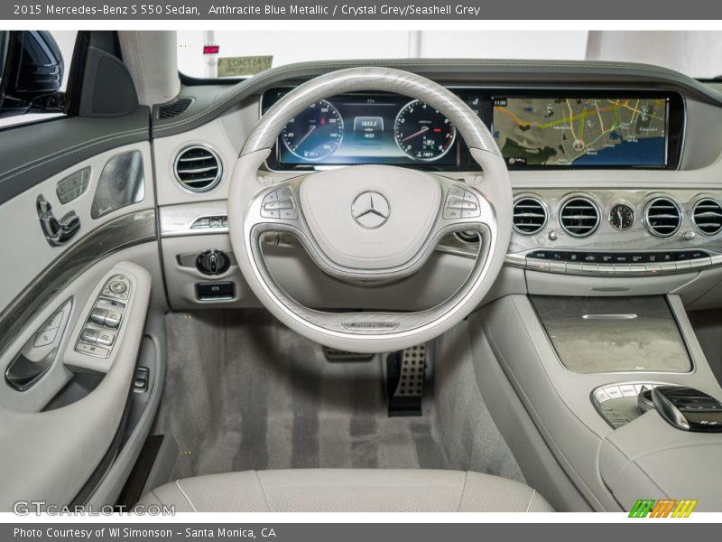 Anthracite Blue Metallic / Crystal Grey/Seashell Grey 2015 Mercedes-Benz S 550 Sedan