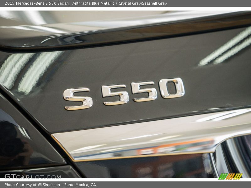Anthracite Blue Metallic / Crystal Grey/Seashell Grey 2015 Mercedes-Benz S 550 Sedan