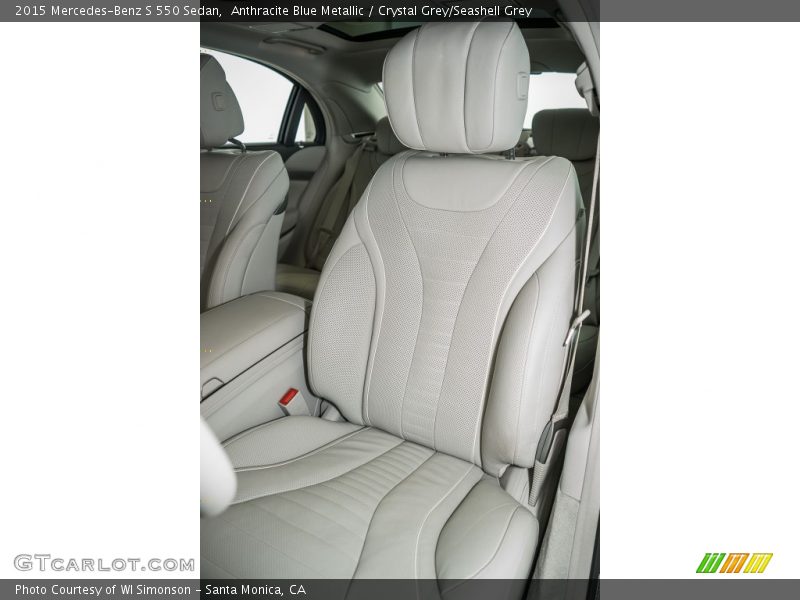 Anthracite Blue Metallic / Crystal Grey/Seashell Grey 2015 Mercedes-Benz S 550 Sedan