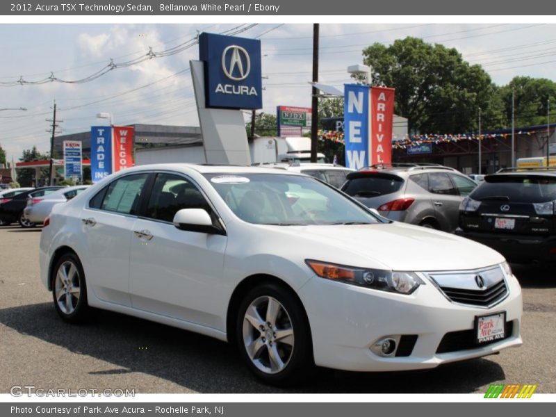 Bellanova White Pearl / Ebony 2012 Acura TSX Technology Sedan