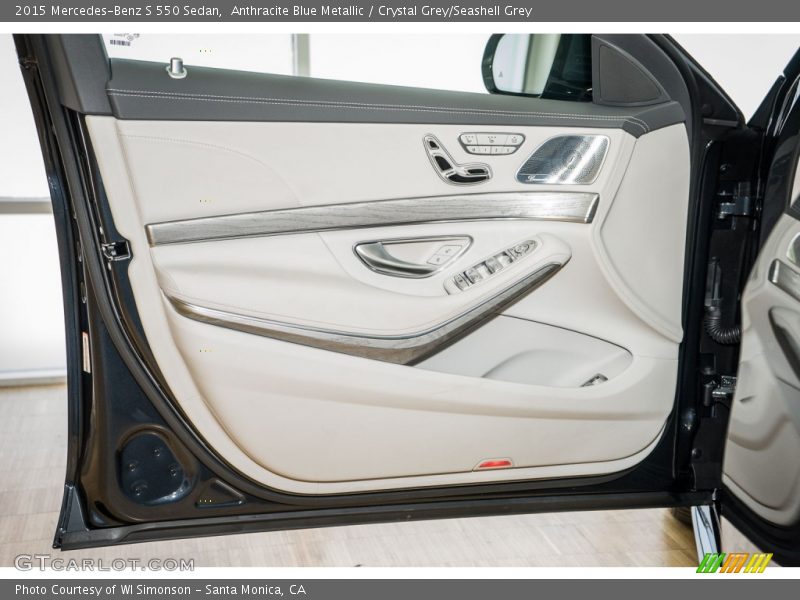 Anthracite Blue Metallic / Crystal Grey/Seashell Grey 2015 Mercedes-Benz S 550 Sedan