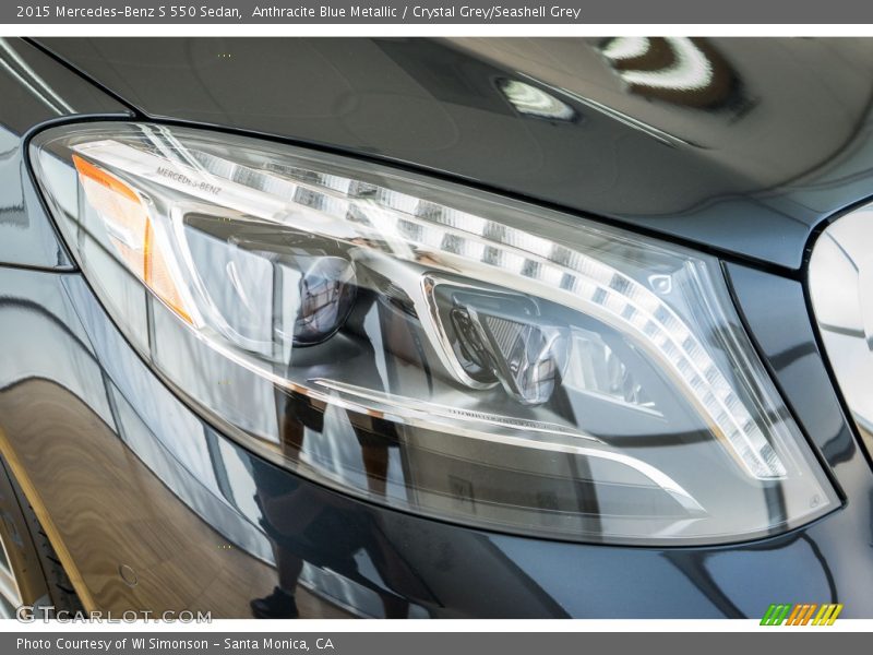 Anthracite Blue Metallic / Crystal Grey/Seashell Grey 2015 Mercedes-Benz S 550 Sedan