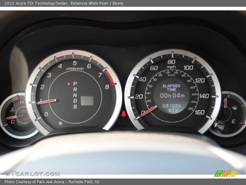 Bellanova White Pearl / Ebony 2012 Acura TSX Technology Sedan