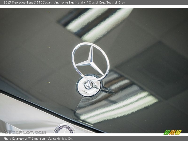 Anthracite Blue Metallic / Crystal Grey/Seashell Grey 2015 Mercedes-Benz S 550 Sedan