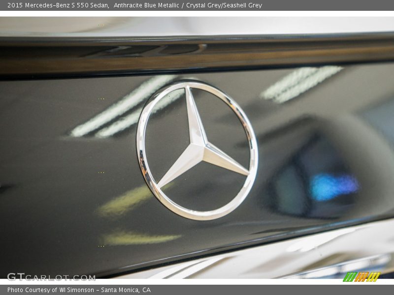 Anthracite Blue Metallic / Crystal Grey/Seashell Grey 2015 Mercedes-Benz S 550 Sedan