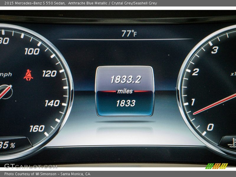 Anthracite Blue Metallic / Crystal Grey/Seashell Grey 2015 Mercedes-Benz S 550 Sedan