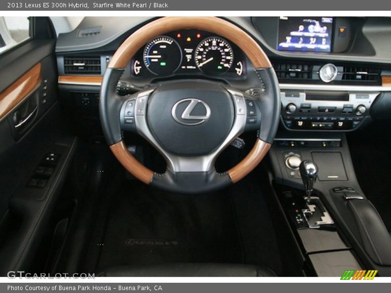 Starfire White Pearl / Black 2013 Lexus ES 300h Hybrid