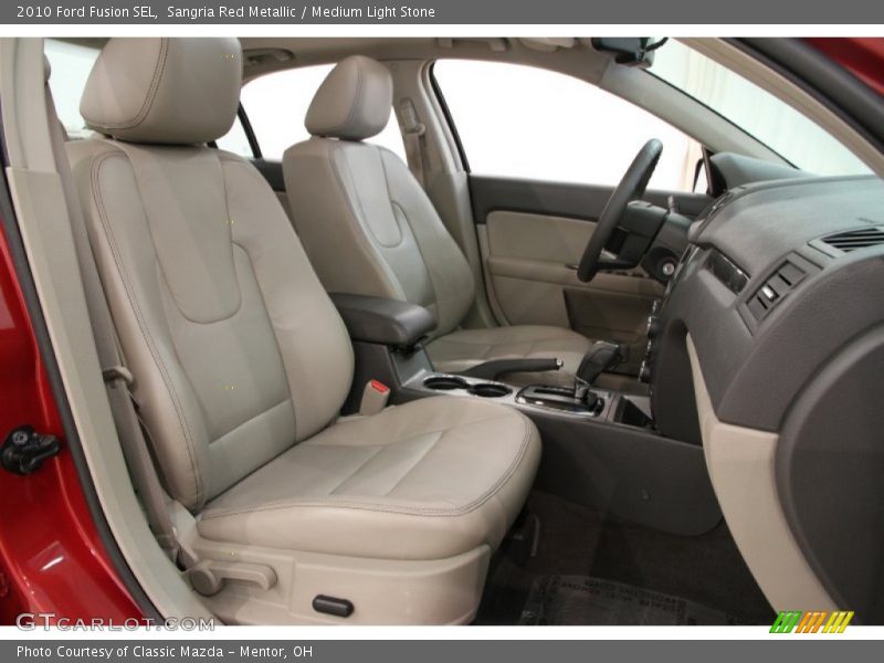 Sangria Red Metallic / Medium Light Stone 2010 Ford Fusion SEL