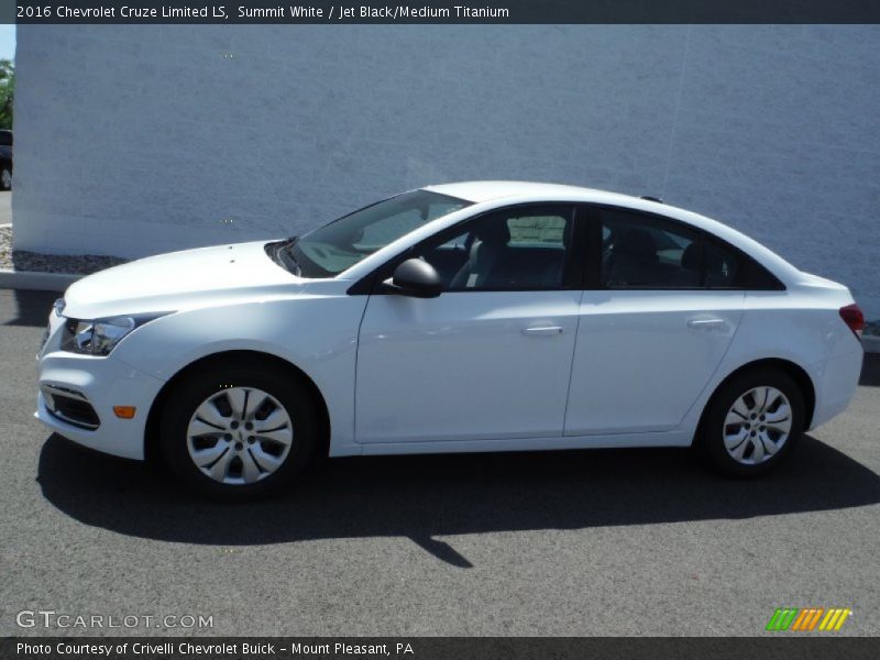 Summit White / Jet Black/Medium Titanium 2016 Chevrolet Cruze Limited LS