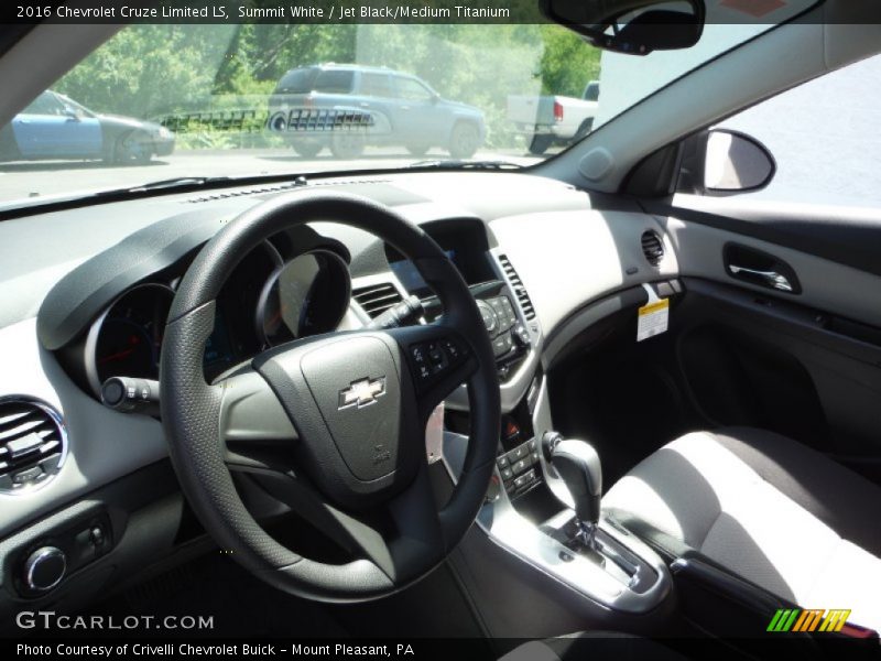Summit White / Jet Black/Medium Titanium 2016 Chevrolet Cruze Limited LS