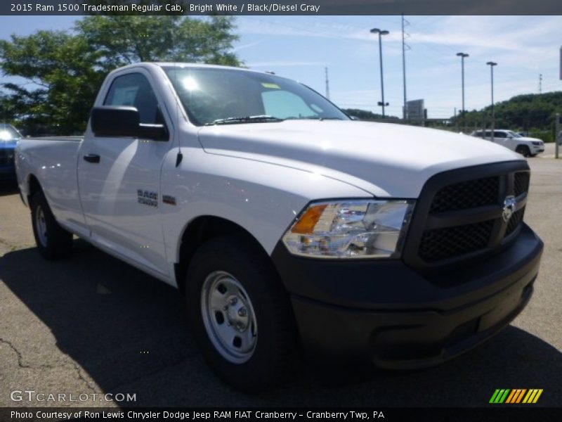 Bright White / Black/Diesel Gray 2015 Ram 1500 Tradesman Regular Cab