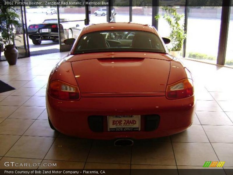 Zanzibar Red Metallic / Metropol Blue 2002 Porsche Boxster