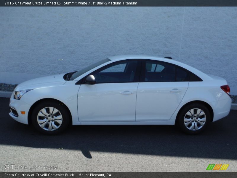 Summit White / Jet Black/Medium Titanium 2016 Chevrolet Cruze Limited LS