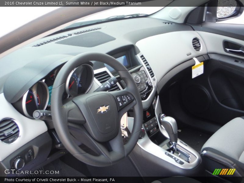 Summit White / Jet Black/Medium Titanium 2016 Chevrolet Cruze Limited LS