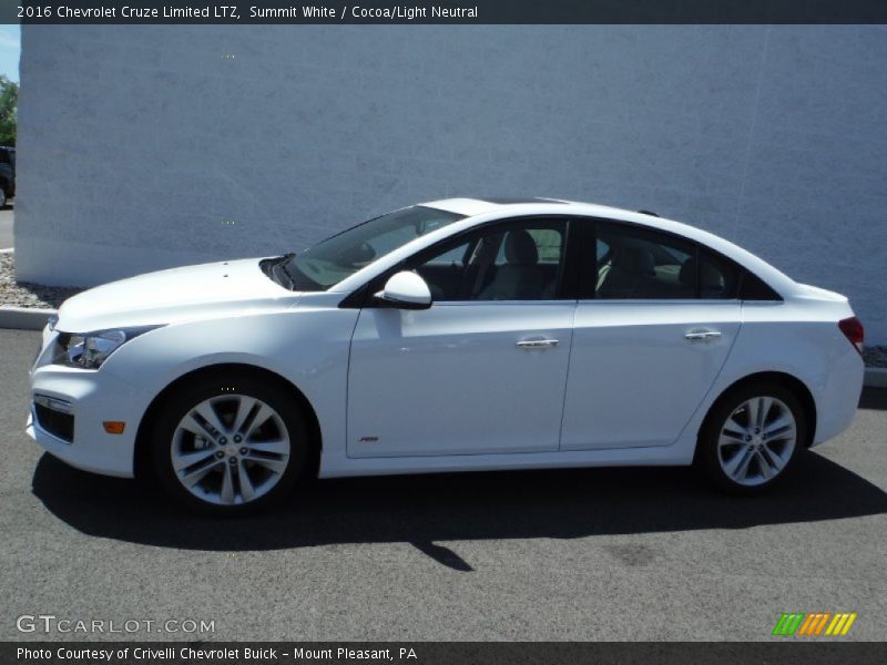 Summit White / Cocoa/Light Neutral 2016 Chevrolet Cruze Limited LTZ