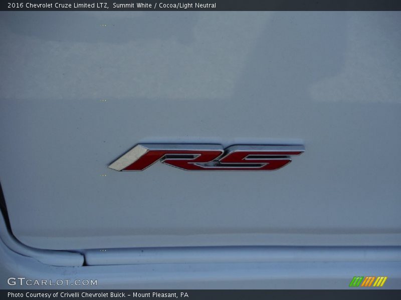 Summit White / Cocoa/Light Neutral 2016 Chevrolet Cruze Limited LTZ