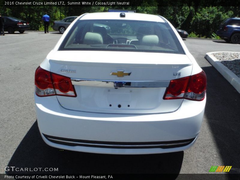 Summit White / Cocoa/Light Neutral 2016 Chevrolet Cruze Limited LTZ