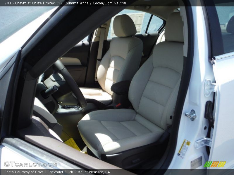 Summit White / Cocoa/Light Neutral 2016 Chevrolet Cruze Limited LTZ