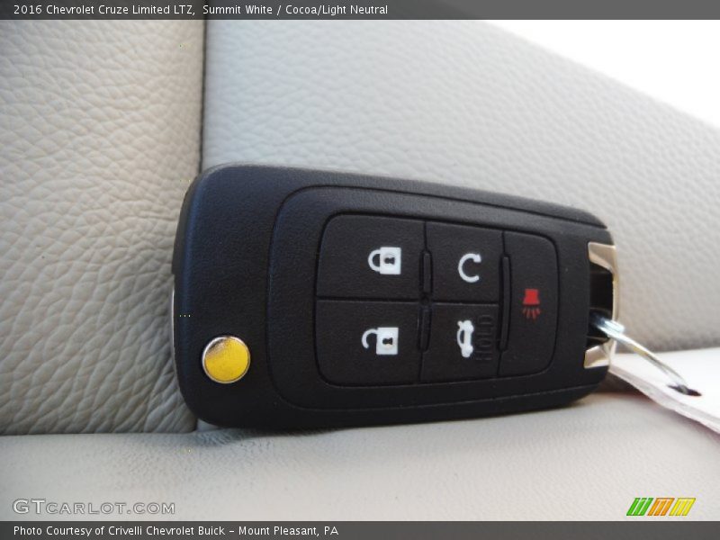 Summit White / Cocoa/Light Neutral 2016 Chevrolet Cruze Limited LTZ