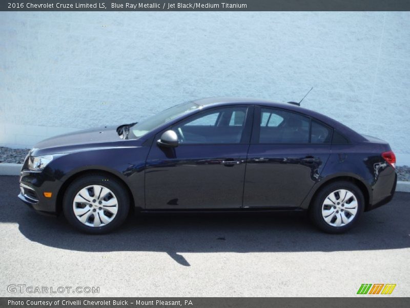 Blue Ray Metallic / Jet Black/Medium Titanium 2016 Chevrolet Cruze Limited LS