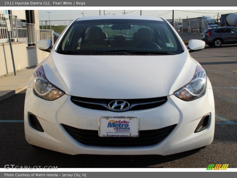 Pearl White / Beige 2011 Hyundai Elantra GLS