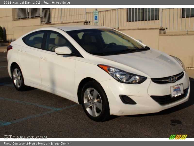 Pearl White / Beige 2011 Hyundai Elantra GLS