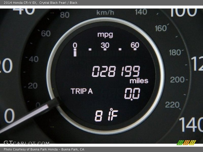Crystal Black Pearl / Black 2014 Honda CR-V EX