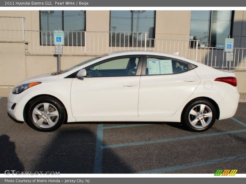 Pearl White / Beige 2011 Hyundai Elantra GLS